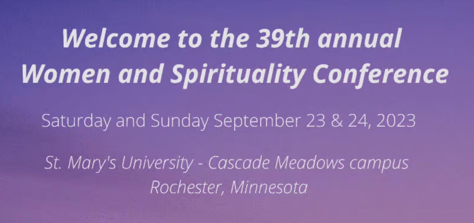 women spirituality conference